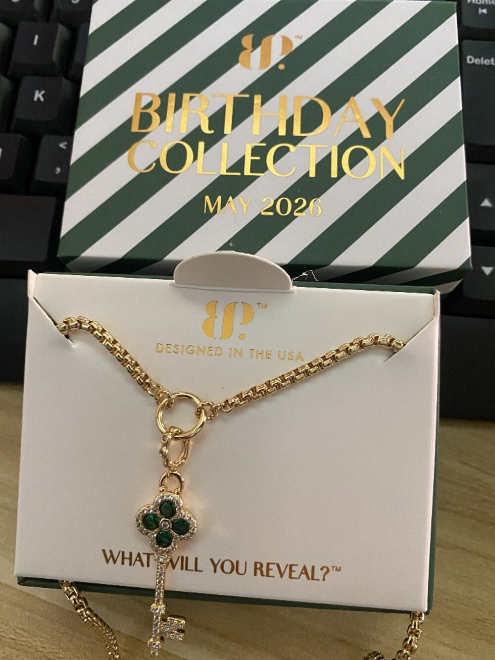 Bomb Party BP May 2026 Birthday Necklace-Unlocked with Class-Gold
